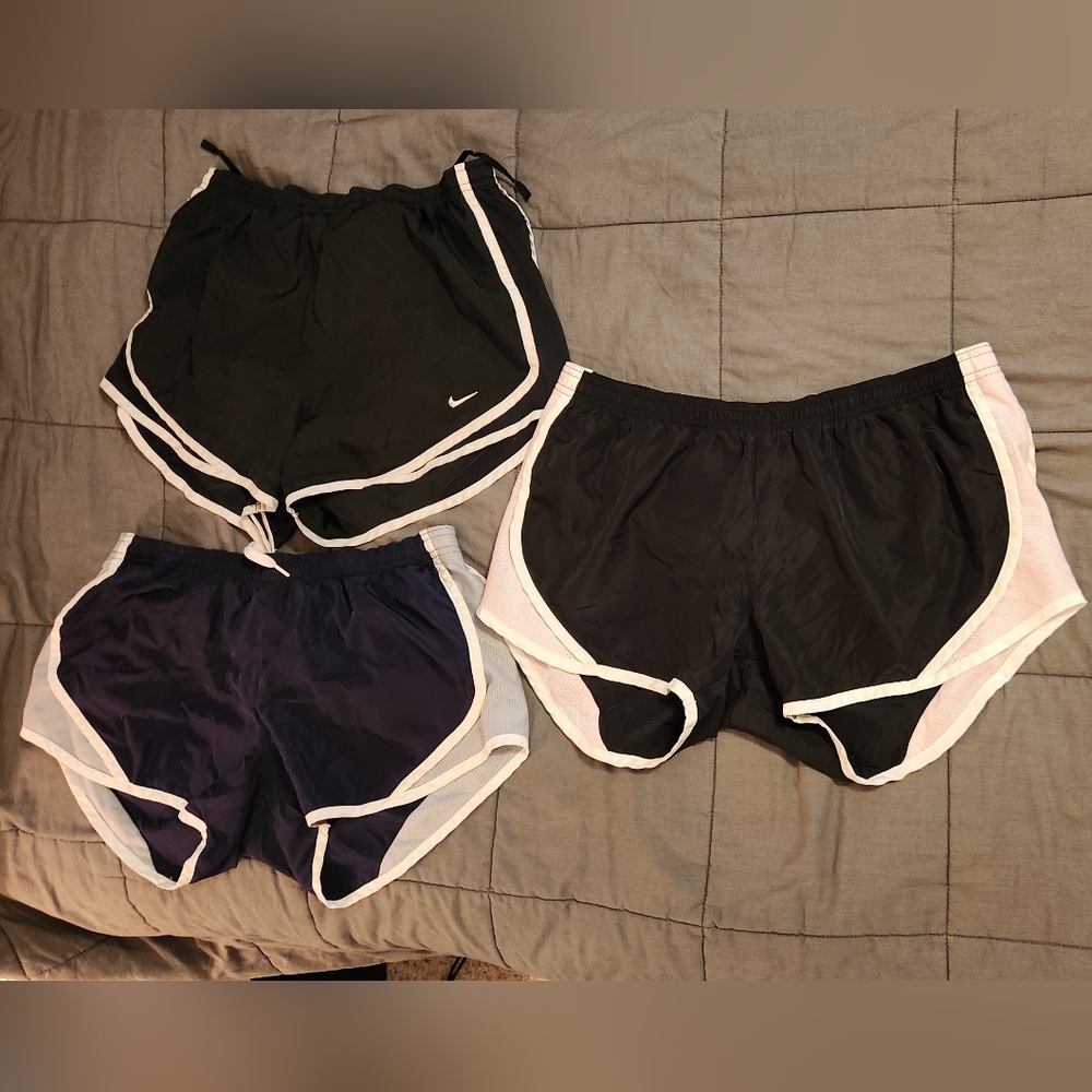 Nike & Soffe, Womens Medium, running short, built in underwear, w/ Mesh